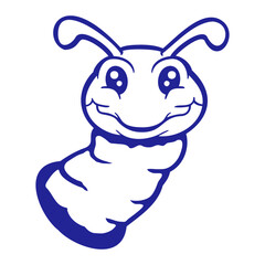 Caterpillar worm hole wall small peeks cute cool