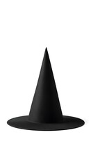 Fototapeta premium Black Witch Hat Isolated on White Background 