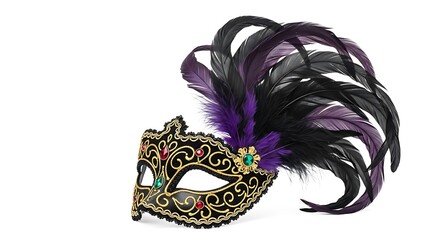 Halloween Masquerade Mask Isolated on White Background
