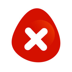 Obraz premium Cross Check Mark Option Button Symbol Icon on a Transparent Background