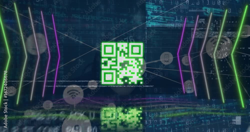 Poster a digital interface with a network of connections