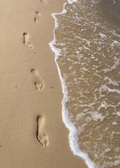footprints on the beach