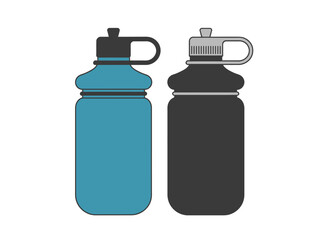 Two water bottles side by side promoting hydration and healthy lifestyle choices for athletes and outdoor enthusiasts alike staying refreshed