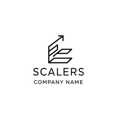 Fototapeta premium scalers logo, company name, growth, progress, abstract design.