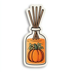Pumpkin Scented Reed Diffuser Illustration
