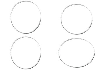 Set of doodle hand draw highlight, arrows, text underline strokes and marks. Brush doodle shape for message and notes. Collection of sketch elements of circles, ellipses. Hand drawn circle highlighter