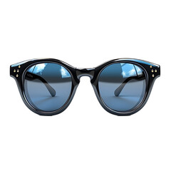 Stylish Sunglasses on White Background