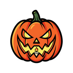 halloween pumpkin isolated on white