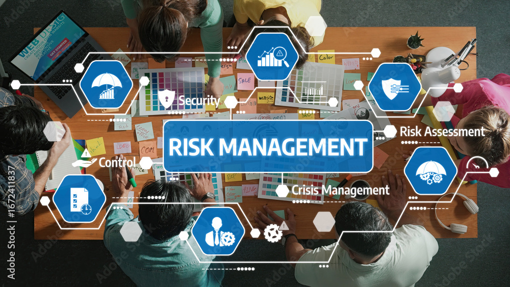Poster collaborative risk management strategies for effective business decision-making and crisis handling 