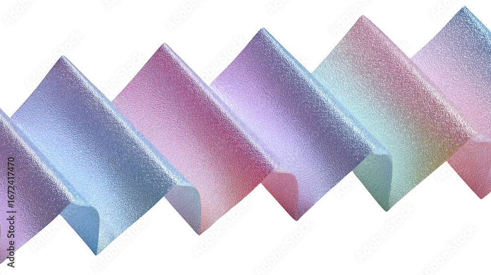 Aufkleber shimmering iridescent diamond shapes create a mesmerizing gradient effect on a