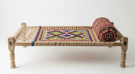 red sofa isolated on white background