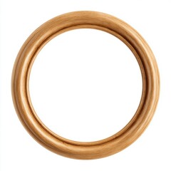 An elegant round wooden frame with a subtle, warm tone. The frame is simple yet refined, perfect for showcasing art or photography.