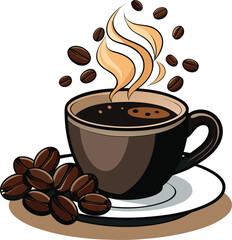 Professional isolated coffee cup design vector illustration for graphic design use