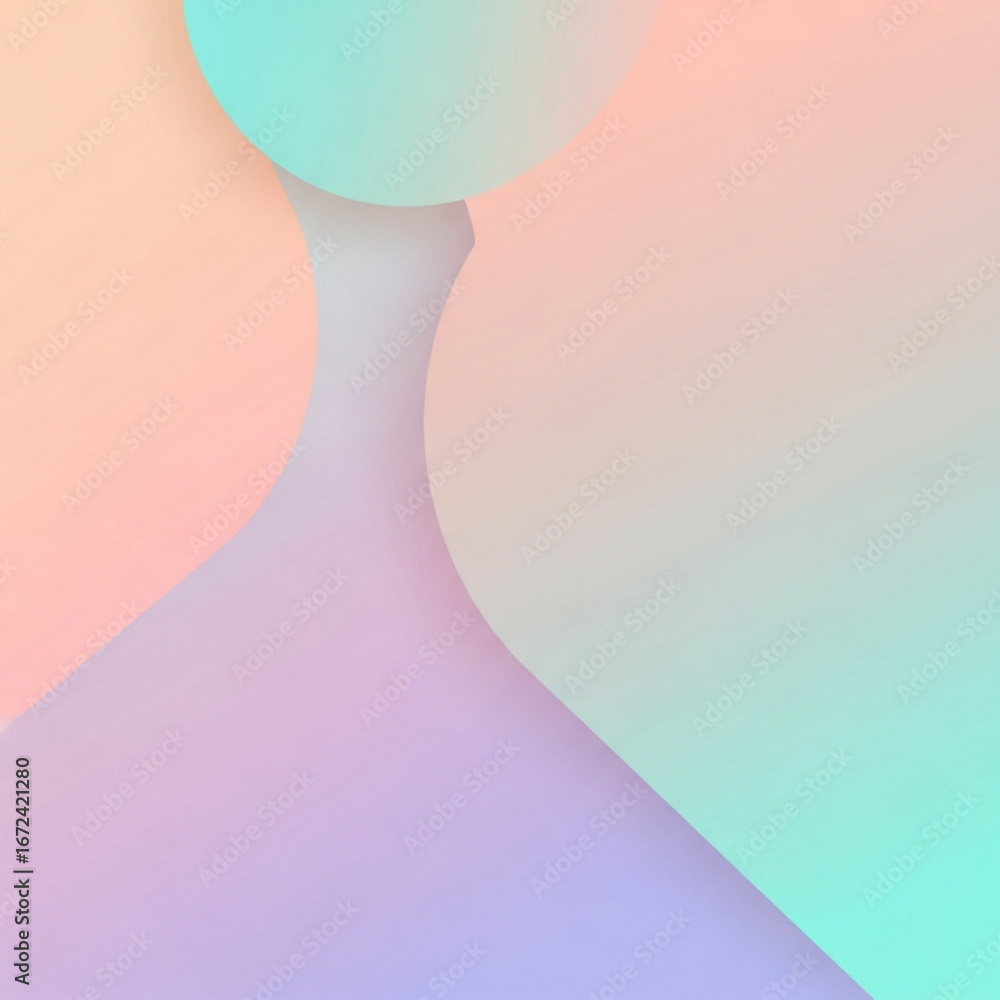 Aufkleber soft pastel color gradient with overlapping circular shapes creating smooth blended transitions in t