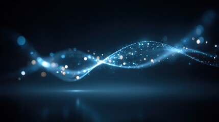 Abstract Blue Digital Wave Pattern on Dark Background for Technology and Innovation