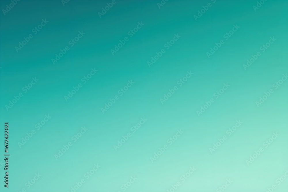 Fototapete a smooth gradient of teal and light blue, transitioning from dark to light, creating a calming and s