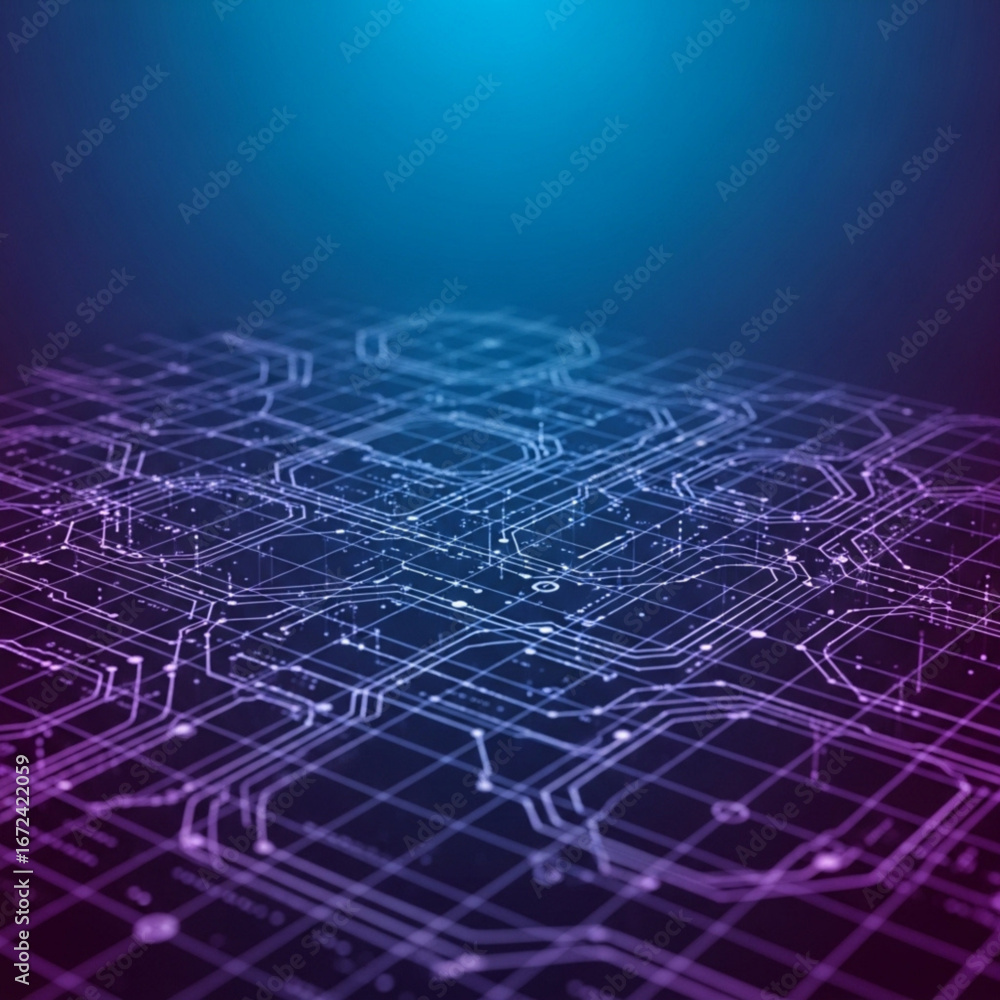 Aufkleber abstract representation of electronic circuit board with intricate network of lines and connections 