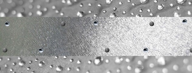 Luxury Fabric Grainy Silver with Rhinestones Metallic Background Vector. Premium Silver Metallic Background Banner