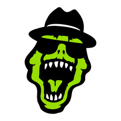 T-Rex Tyrannosaurus Rex Roar Hat Sunglasses Loughing Gangster