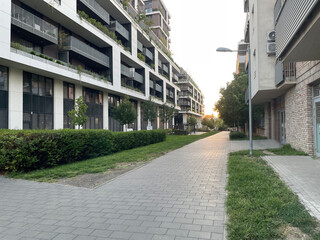Obraz premium modern residential street