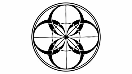 circular grid with rotating and tilted circles