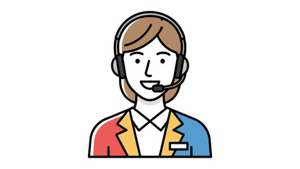 Empathetic Communication: A smiling service operator ready to help customers, showcasing a friendly demeanor.