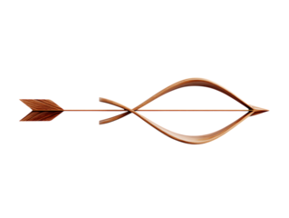 Stylized bent arrow pointing design