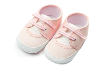 Pair of Baby Shoes Isolated on White Background