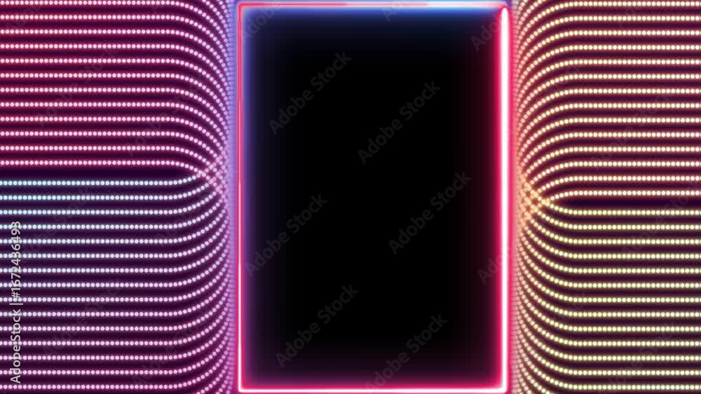 Poster neon line futuristic glow background with free space to add your video for a creative motion video e
