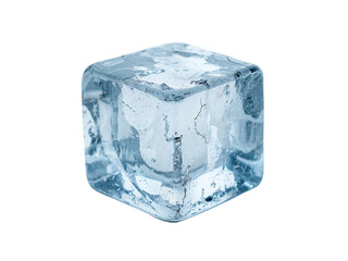 Obraz premium Translucent glacial ice block evoking pristine coolness on clean backdrop