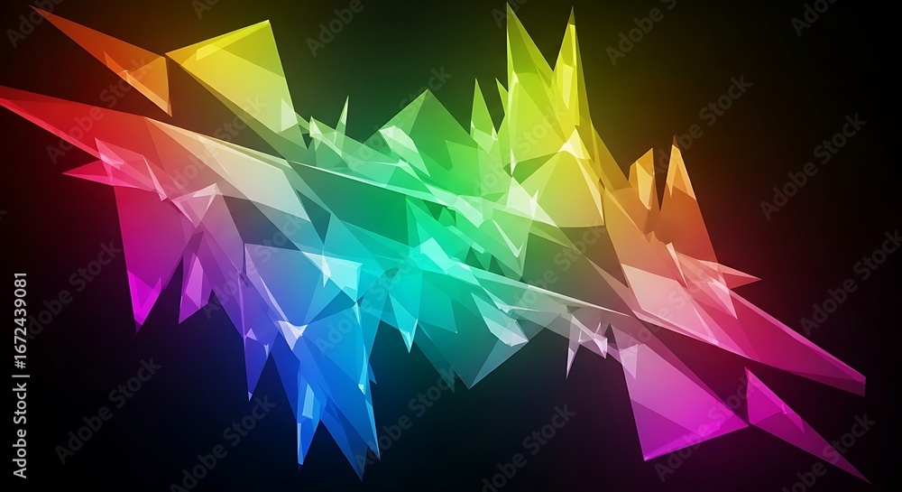 Poster abstract geometric shapes create a vibrant and colorful background design