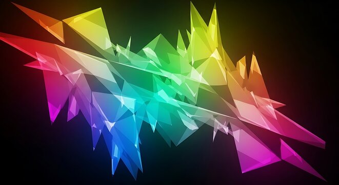 Abstract geometric shapes create a vibrant and colorful background design