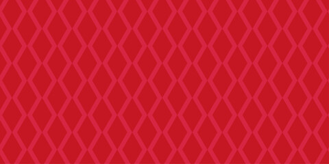 Geometric vector art with a seamless retro rhombus pattern on a light red background