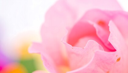 Close-up soft focus of a pink rose