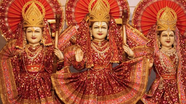 Sita Ram Laxman Colorful Hindu God Statue