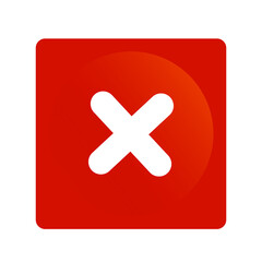 Cross Check Mark Option Button Symbol Icon on a Transparent Background