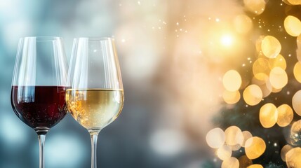Event A fundraising gala with elegant glasses of red and white wine