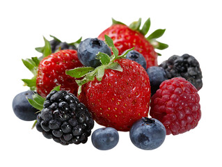 Berries farm fresh harvest white