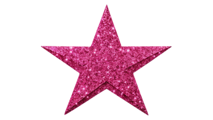 pink star on white background