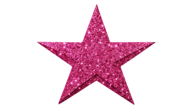 pink star on white background