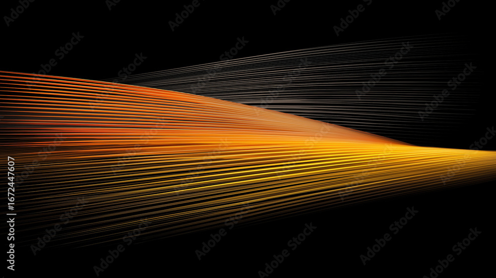 Poster colorful wave pattern creates a vibrant abstract visual against a dark background