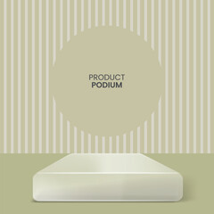 Minimal vector product podium with geometric background and modern abstract display stand for branding and presentation.