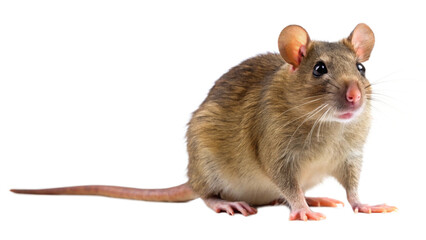 Rat Front White Background