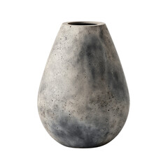 A modern concrete vase featuring a minimalist aesthetic perfect for contemporary home decor and interior design accents transparent background