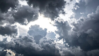 Cloudy sky with bright light