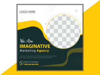 Creative And Modern Business Social Media Post Design Vector, Professional Corporate Layout	
