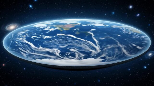 Flat Earth Map Model Animation of our world, scientific theories explained, debunking globe myth