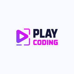 Coding logo for multimedia business