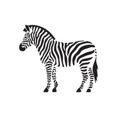 Naklejka premium Majestic zebra standing proudly with iconic black and white stripes a natural wonder vector