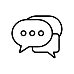 Chat bubble icon representing conversation and communication concept  